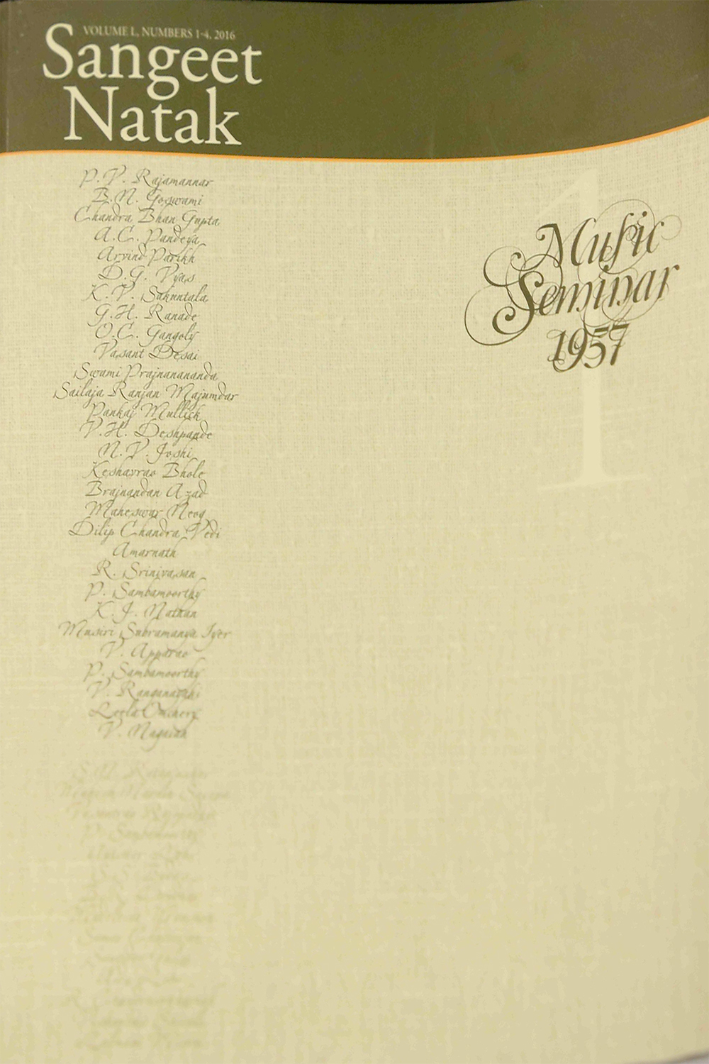 Sangeet Natak Vol L Number 1-4 Sangeet Natak Vol L Number 1-4